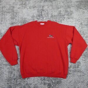 Vintage Committee 300 Sweatshirt Mens Large Red Crewneck Racing Embroidered